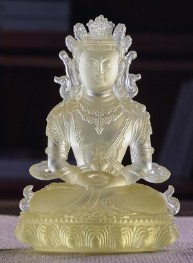 琉璃药师佛释迦牟尼佛像佛堂供奉桌面中式迷你长寿佛金刚总持摆件