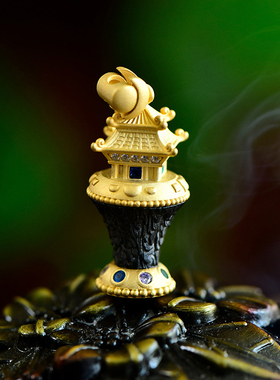 S925银镀金须弥山造型嘎乌盒藏式风可开合设计百搭项链配饰文玩