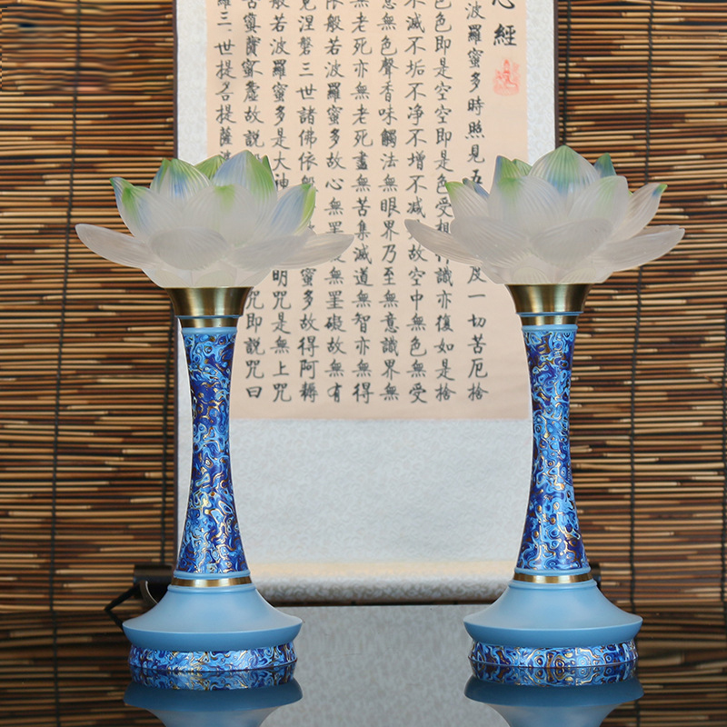 佛具用品供佛灯佛前供灯led莲花灯佛家用插电佛台长明灯手工制作