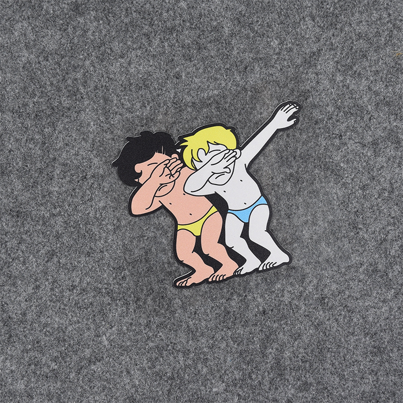 个性兄弟汽车贴纸swag说唱手势遮挡划痕嘻哈可爱痛车贴卡通车身贴