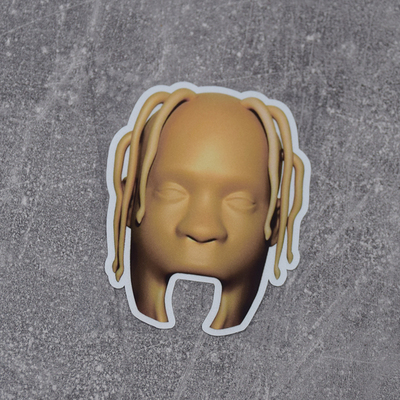 潮牌鬼脸Travis Scott汽车贴纸摩托创意个性后窗玻璃侧窗说唱嘻哈