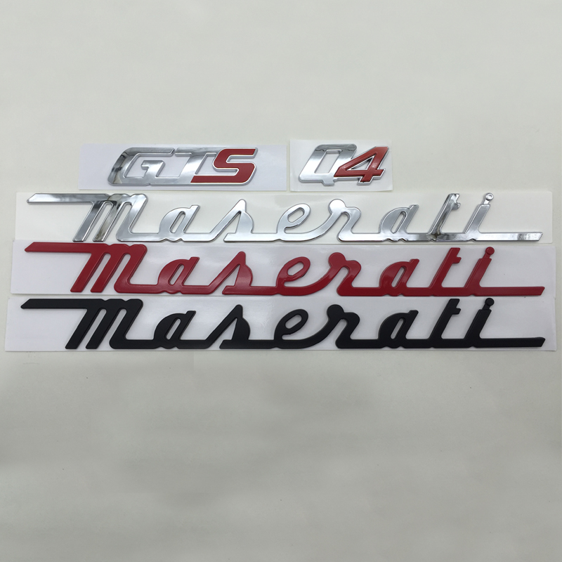 玛莎拉蒂车标SQ4后尾标总裁吉博力改装标志前标侧标GTS英文标标贴