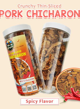 Mangino-Crunchy Thin Sliced Pork Chicharon SPICY Flavor 250g