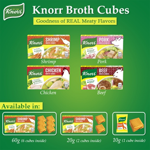 Knorr Broth Cubes 家乐牌进口浓汤宝鸡虾牛猪粒炖汤调味料6粒60g