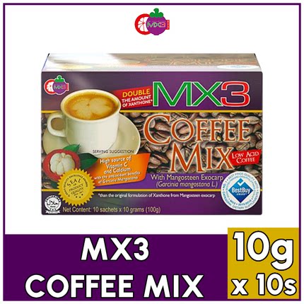 MX3 Coffee Mix 1 box/10 sachets山竹黄酮低酸速溶咖啡