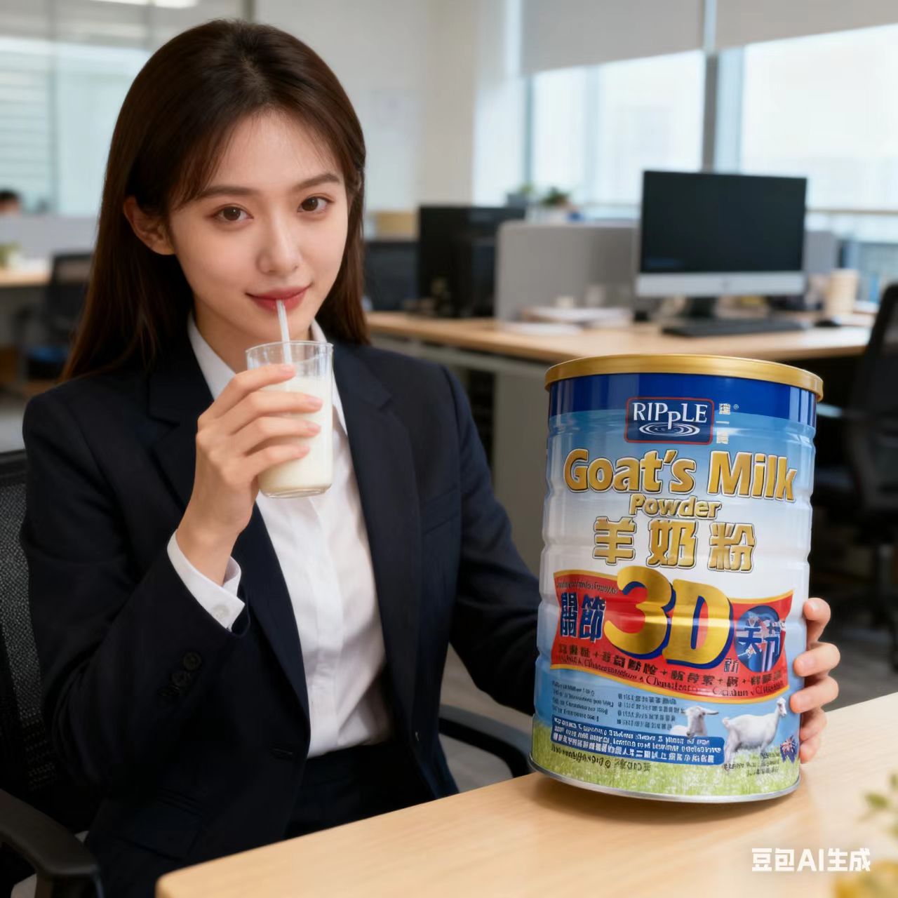 香港Ripple瑞一宝关节3D羊奶粉葡萄糖胺软骨素补钙900克高钙羊奶