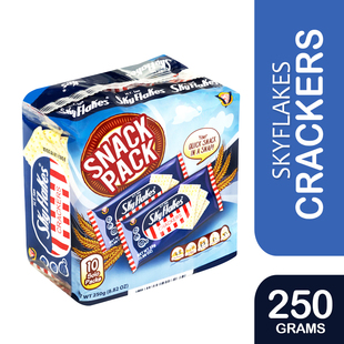 Skyflakes Crackers Biscuit Snack Pack 250g (10pcs x 25g)