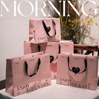 粉色爱心服装店手提袋纸袋定制印刷logo定做礼品包装袋子购物纸袋