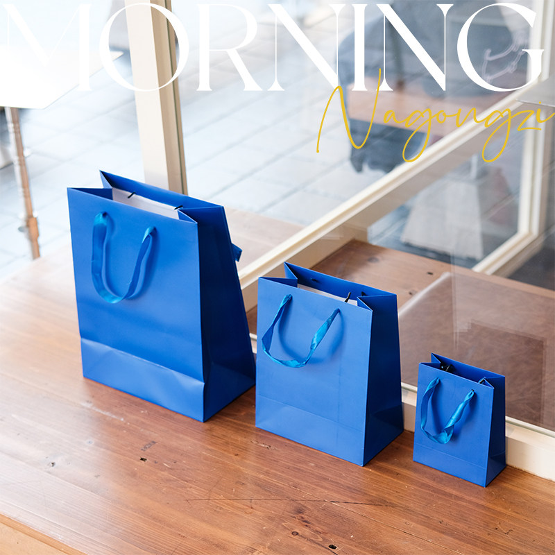 蓝色服装手提袋礼品袋加厚白卡纸购物袋礼品袋包装袋子批发印刷