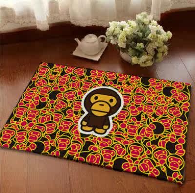 安逸猿人猴bape浴室潮牌卡通地毯小门垫宿舍方形客厅卧室床边地垫|ruв категории домашний ткань, мат - от Buy2taobao.com для оказания профессиональной услуги покупки агента Taobao