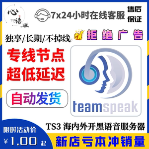 TeamSpeak3服务器购买租用 低延迟低占用 游戏开黑语音 TS3