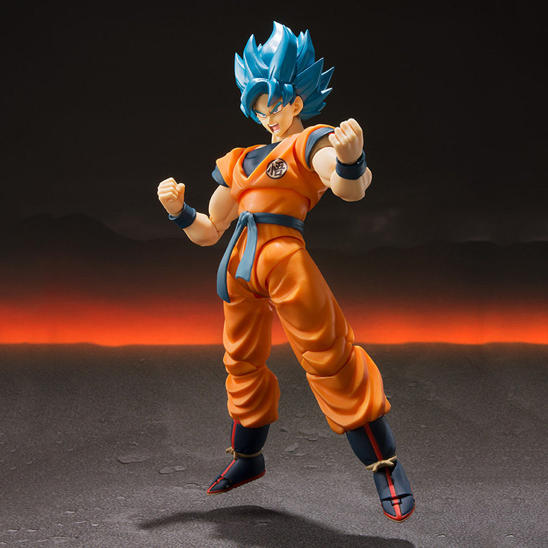 万代 shf 七龙珠超 超赛 超蓝 孙悟空 蓝发 可动手办b