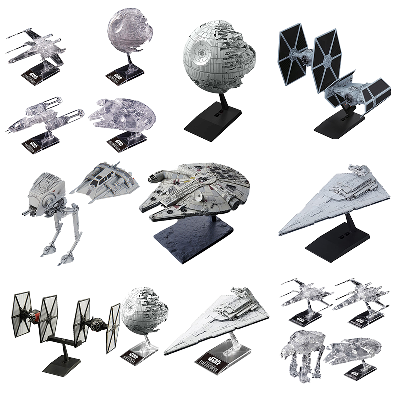Bandai Star Wars Millennium Falcon Star Destroyer Rebel Razor Wing ...