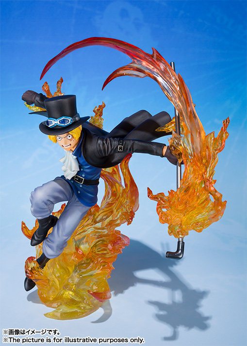万代 figuarts zero海贼王 超激战 萨博 战斗版 火焰火拳手办