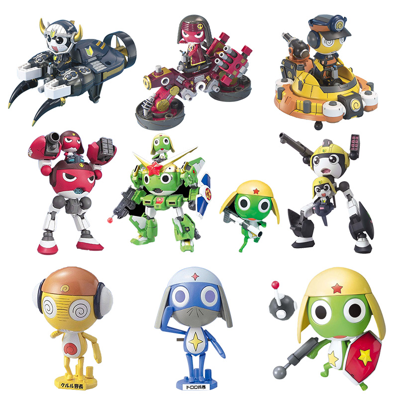 万代keroro军曹kululu 青蛙 伍长 兵长 曹长 机器人拼装模型