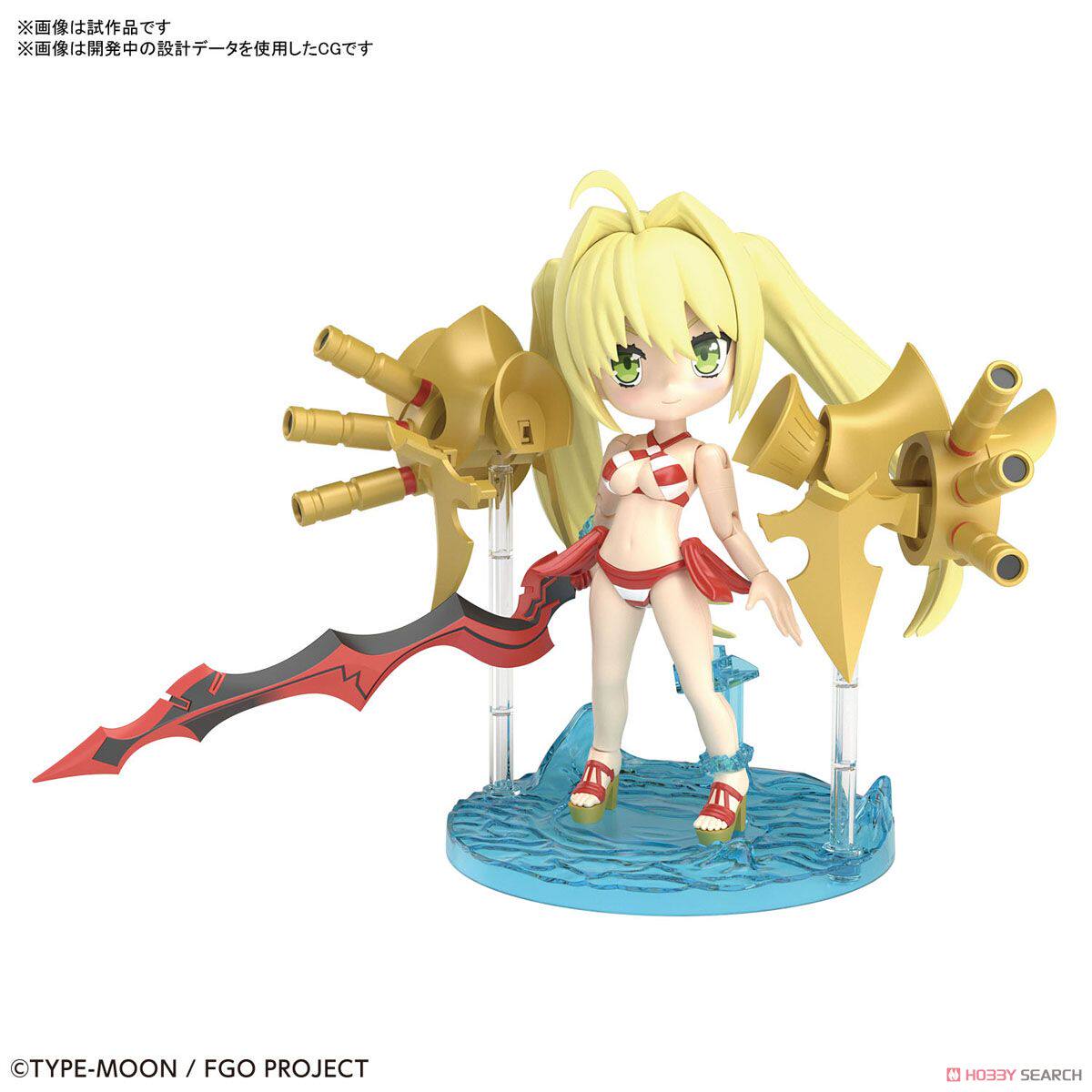 包邮 万代 拼装 模型 豆丁魂 q版 fgo 尼禄·克劳狄乌斯 泳装b