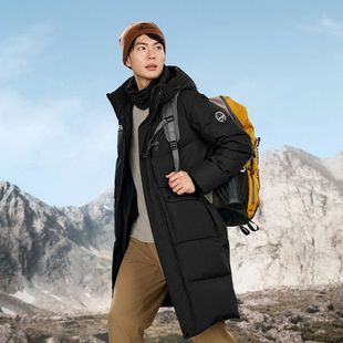 乔丹中科探联名中长款羽绒服男款冬季保暖户外防风防泼水时尚外套