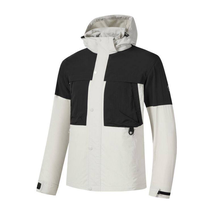 乔丹梭织薄外套男款2025秋季新款防风防泼水舒适休闲运动冲锋上衣