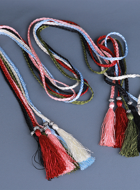 原创汉服宫绦圆领袍腰绳 明制道袍流苏玉佩腰坠 古风禁步腰带男女