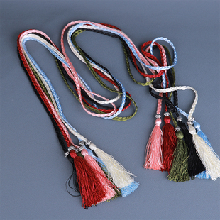 原创汉服宫绦圆领袍腰绳 明制道袍流苏玉佩腰坠 古风禁步腰带男女