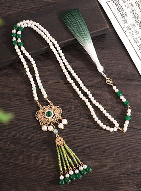 中式项链古风汉服配饰璎珞珍珠