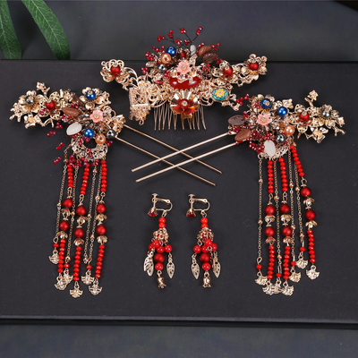 中式头饰合金皇冠新娘