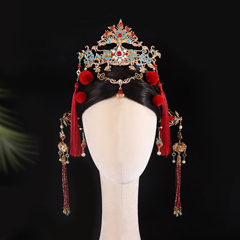 古风汉服明制秀禾头饰套装