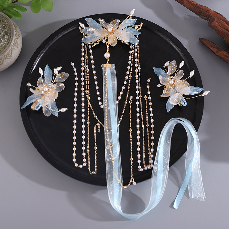 新中式古风汉服发饰流苏超仙发夹