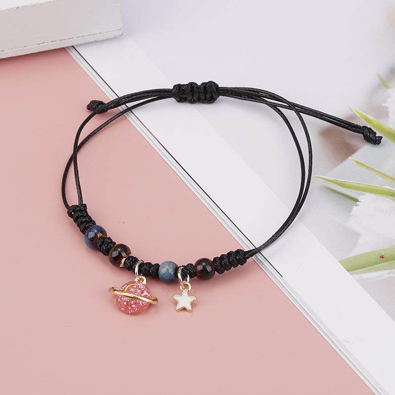 跨境新款创意韩版宇宙星球手链流行百搭星星月亮情侣闺蜜学生潮