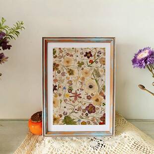 北欧植物树叶标本相框画框装裱黑色大尺寸手工文创压花展示框