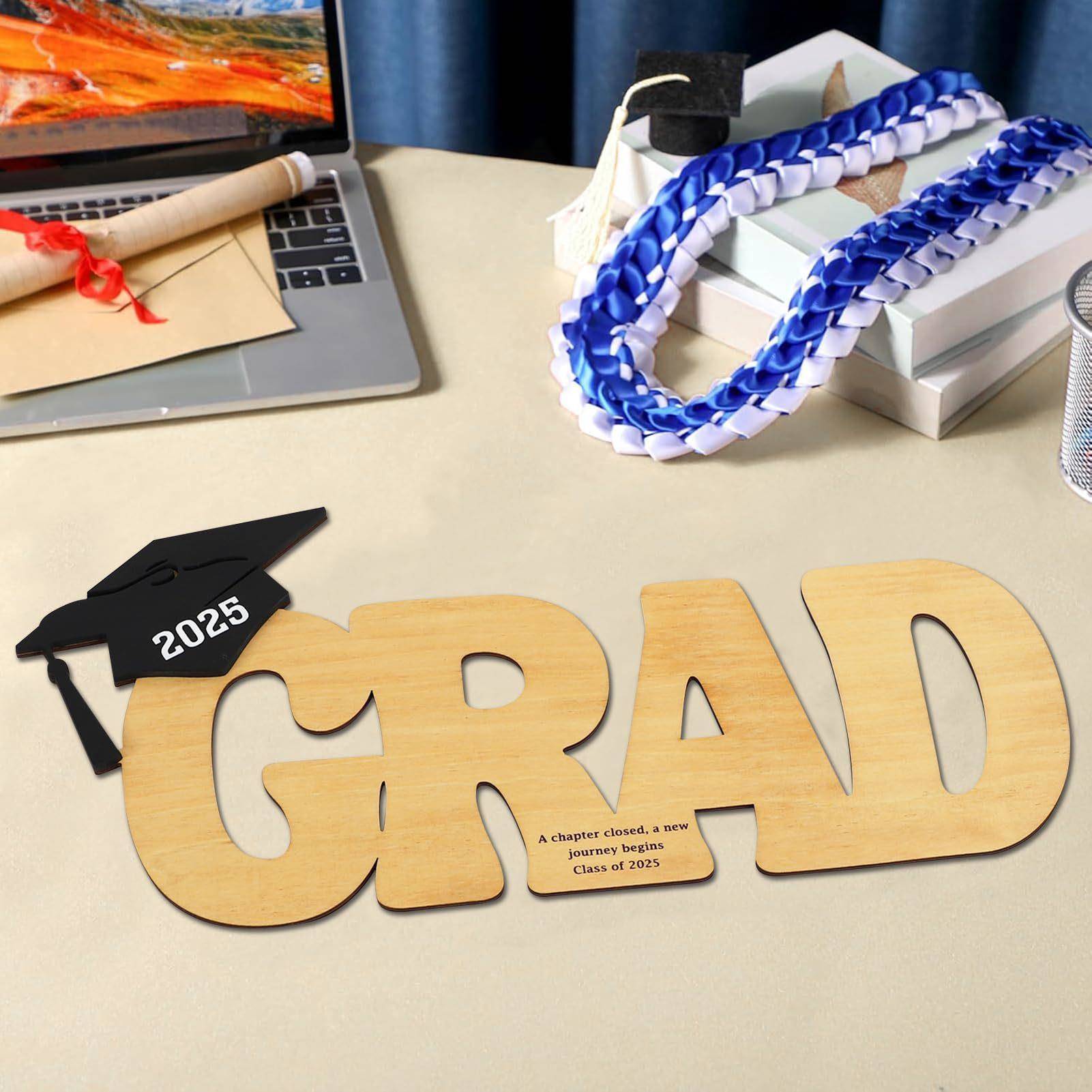跨境新品毕业季GRAD木质工艺品可签名毕业派对拍照道具木制摆件