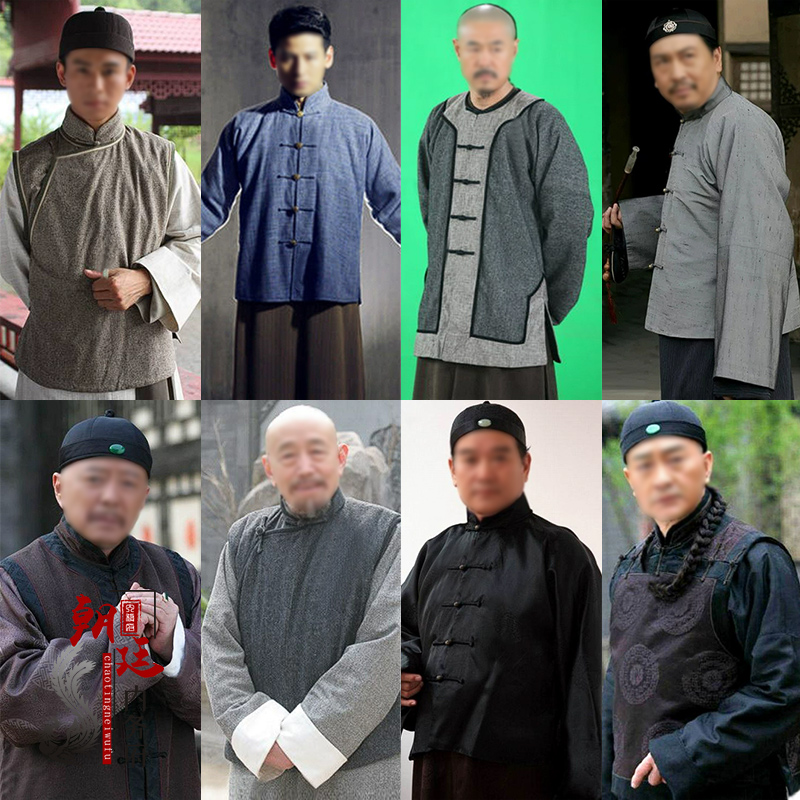 清朝民国男古装长衫长袍相声服