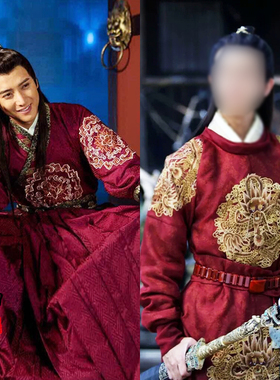 影视古装明朝锦衣卫男武侠古装侠客服红色唐朝大臣服剑客服大臣服