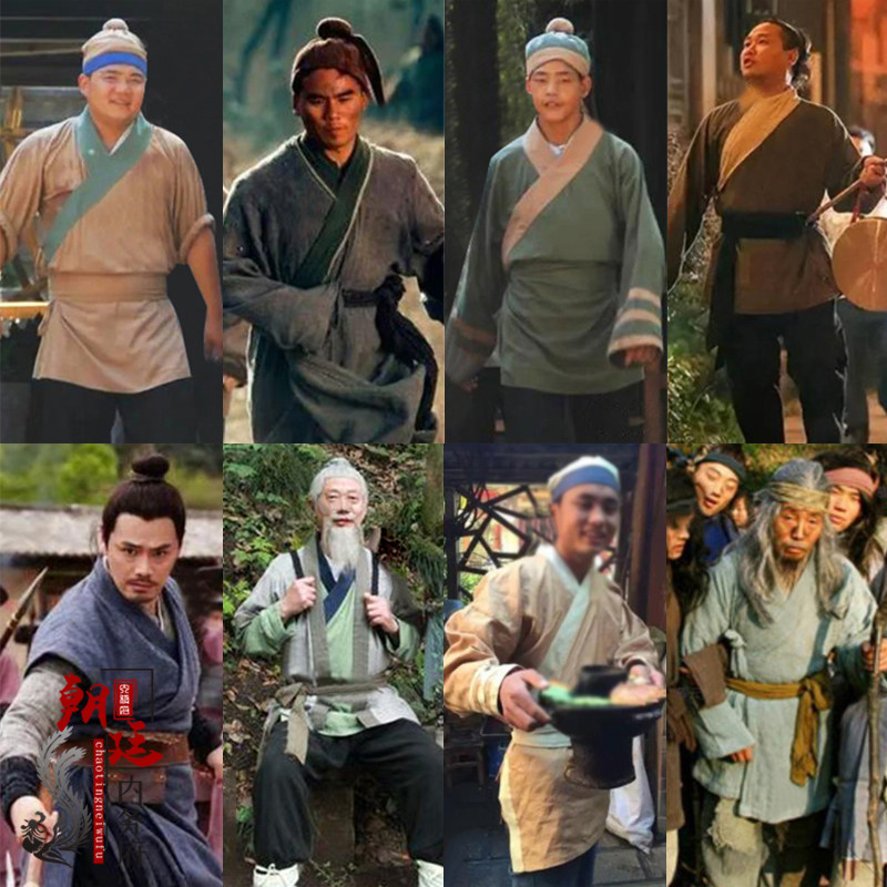 影视古装店小二书童男士棉麻群演老百姓家丁佣人随从百姓古装