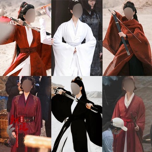 影视刘同款古装魏晋风女侠仙女汉服小姐装剑客古装演出服