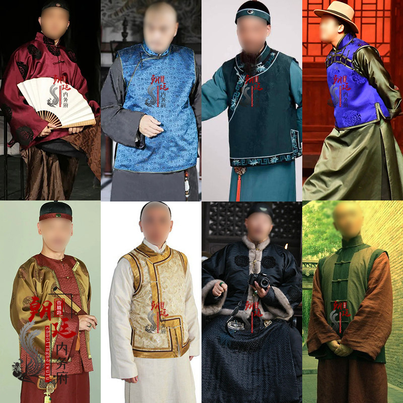 民国男掌柜老爷长衫长袍演出服