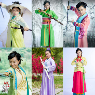 影视古装笑傲江湖小师妹同款古装侠女古装宋朝女侠服女剑客演出服