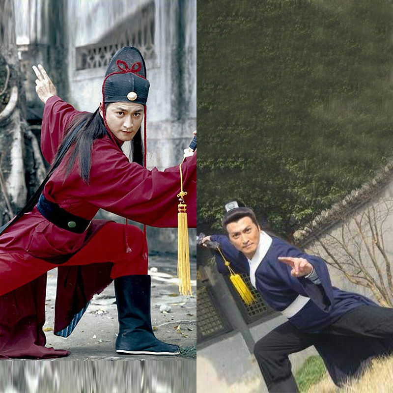 影视古装展昭同款古装武侠古装剑客服棉麻侠客服包青天同款古装
