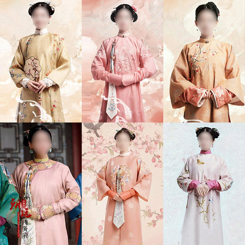 影视梦回同款古装粉色清朝格格服旗服清代福晋皇后服女装演出服 - 封面
