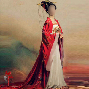 影视拖尾杨贵妃演出服猫同款