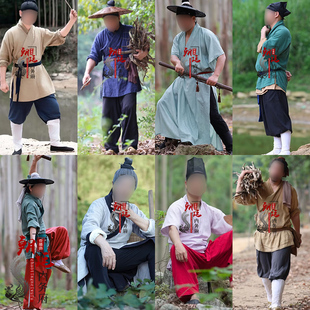 影视古装店小二卖货郎簪花郎群演樵夫渔民老百姓群演商贩演出服