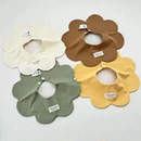 韩国同款婴幼儿围嘴A类双面口水巾宝宝纯棉花瓣围嘴转圈围兜饭兜