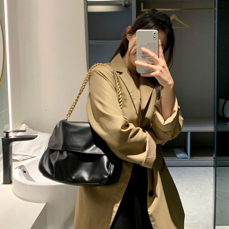 诗帯SHIDAI高级感轻奢软皮大容量托特腋下包2023新款链条单肩斜挎