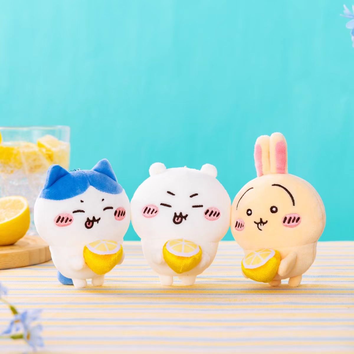 现货 chiikawa挂件吉伊卡哇吃柠檬公仔酸柠檬乌萨奇玩偶小八周边