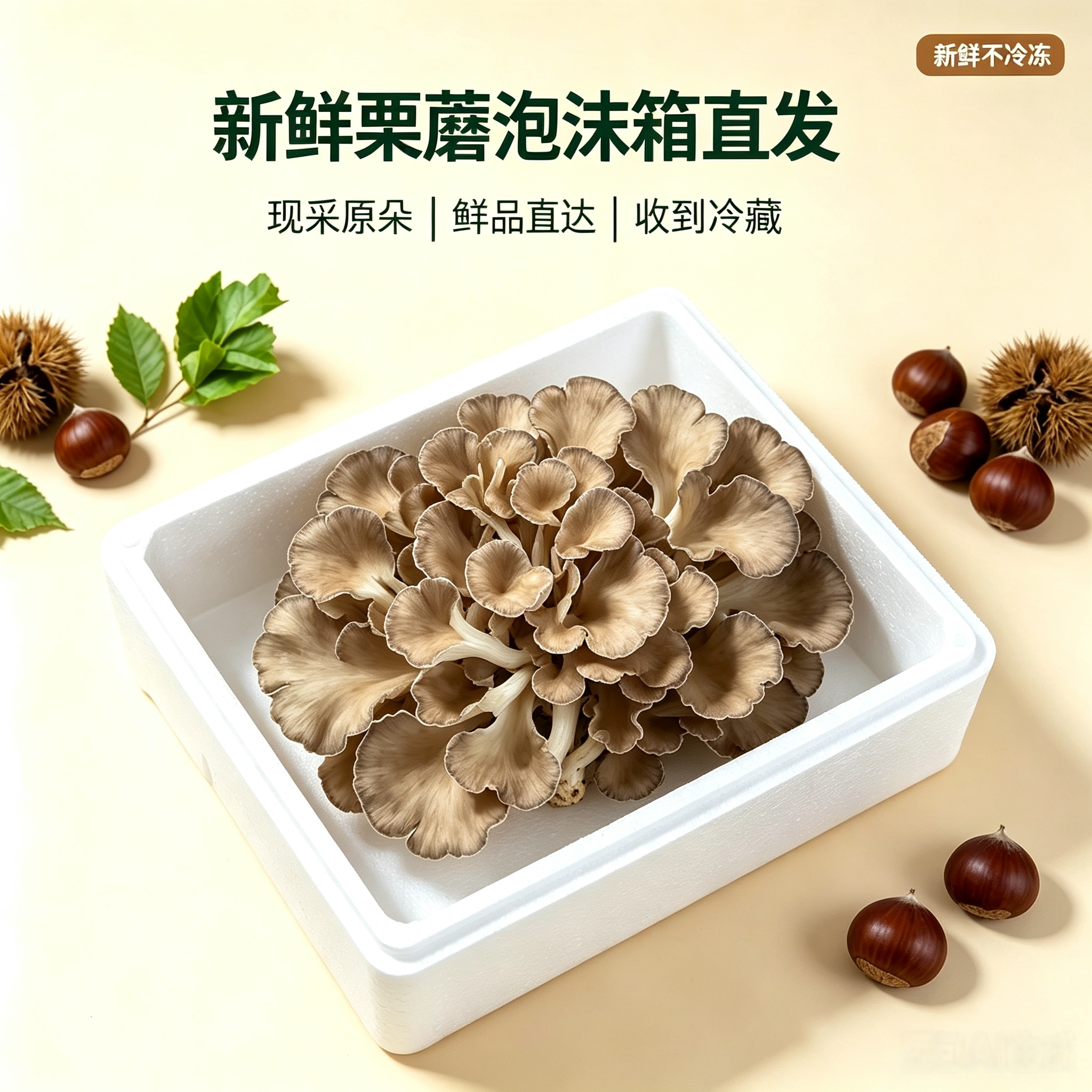 新鲜灰树花舞茸菌菇迁西特产板栗新鲜松茸/菌菇