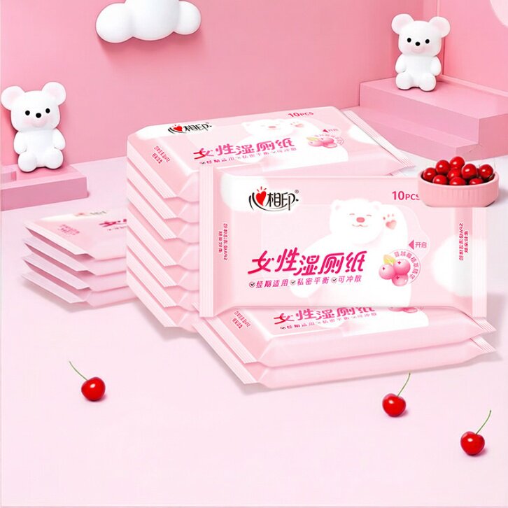 心相印湿厕纸便携小包女性专用厕纸湿巾擦屁股女士孕妇湿纸巾10抽