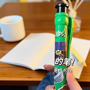 巨无霸可爱搞怪糖果色按动圆珠笔
