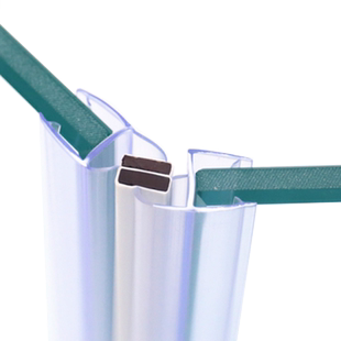 淋浴房内外双开门磁吸条135度玻璃门磁吸密封条挡水条内开吸条