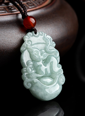 天然缅甸A货翡翠十二生肖鼠牛虎兔龙蛇马羊猴鸡狗猪玉石吊坠饰品