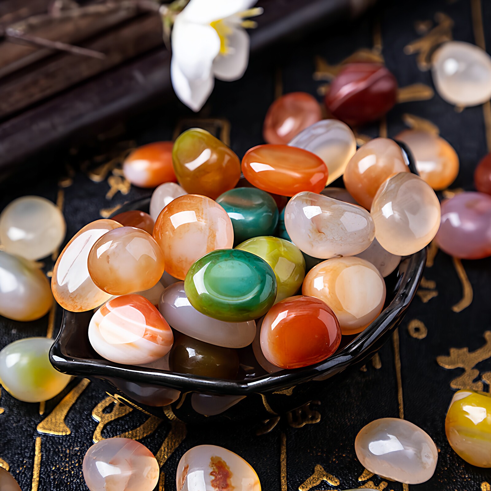 南京雨花石原石天然清仓鹅卵石多肉铺面石鱼缸盆栽五色彩色小石子